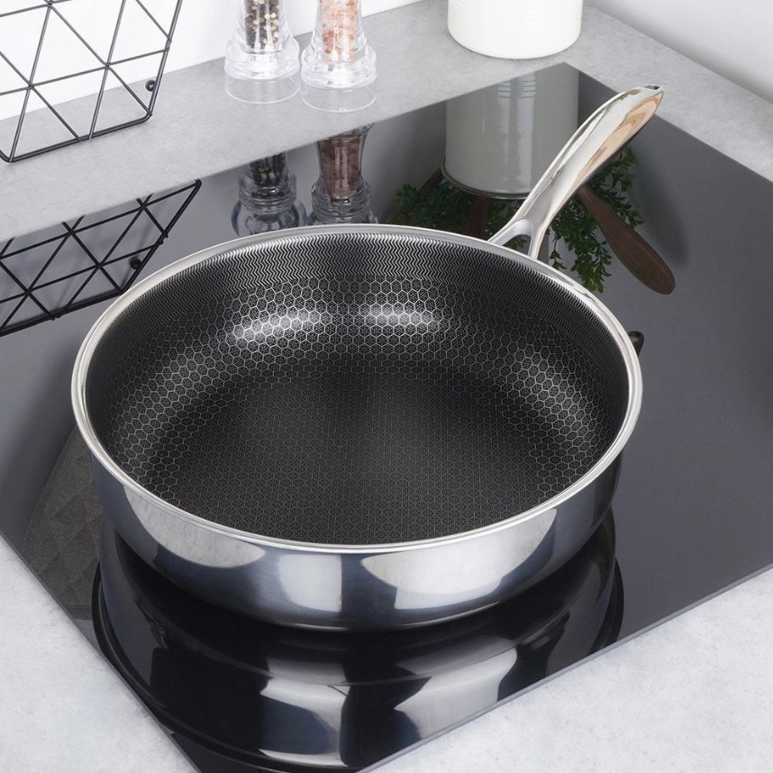 Patelnia stalowa głęboka 28 cm Orion - Cookcell
