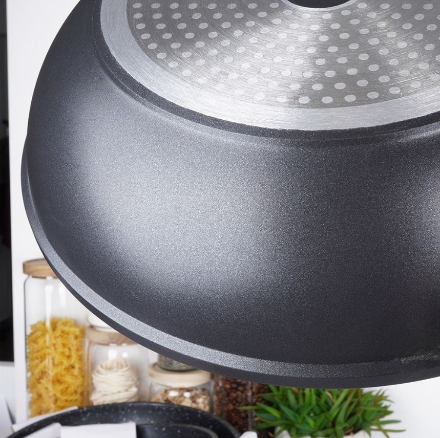 Patelnia wok granitowa 30 cm Orion - Grande