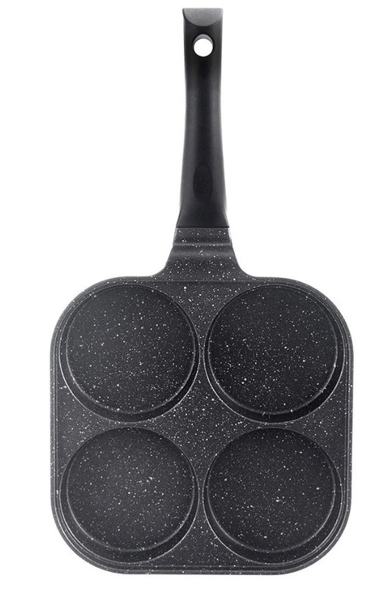 Patelnia do jajek granitowa 4 otwory 22x22cm Orion - Grande
