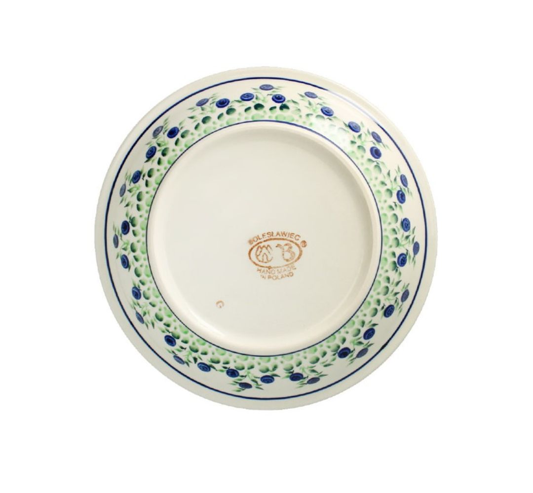 Talerz głęboki obiadowy 22,5cm dek. 1208 - Bolesławiec - obrazek 3