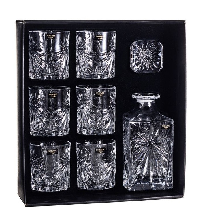 Komplet do whisky karafka i szklanki Bohemia - Prestige Fiore
