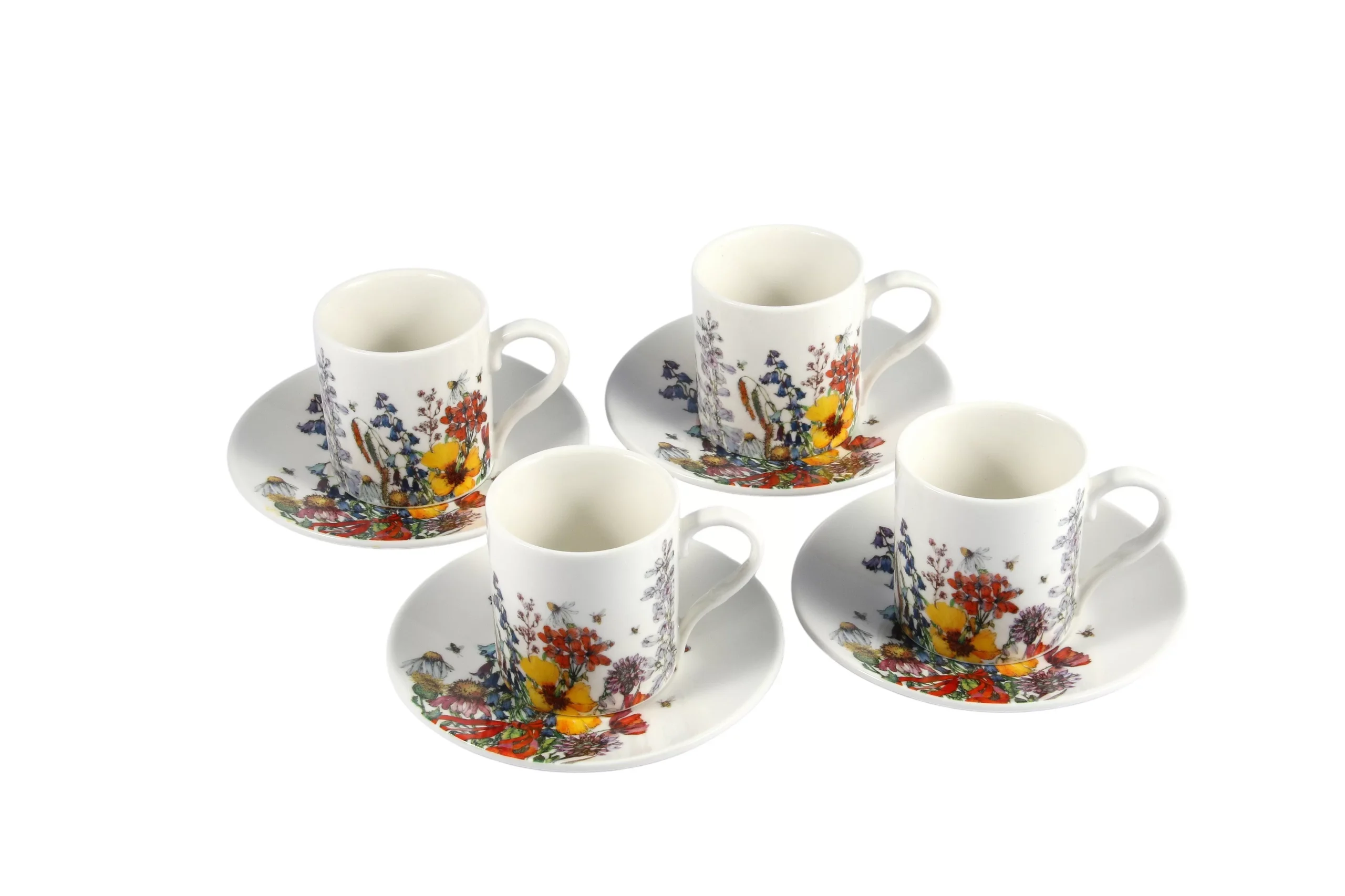 Komplet 4 filiżanek ze spodkami 90 ml - Marco Polo