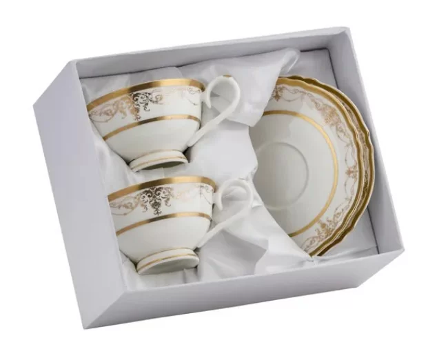 Komplet 2 filiżanek ze spodkami 250 ml na prezent - Marco Polo