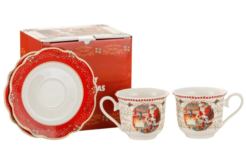 Komplet 2 filiżanek ze spodkami 250 ml Marco Polo - Święta