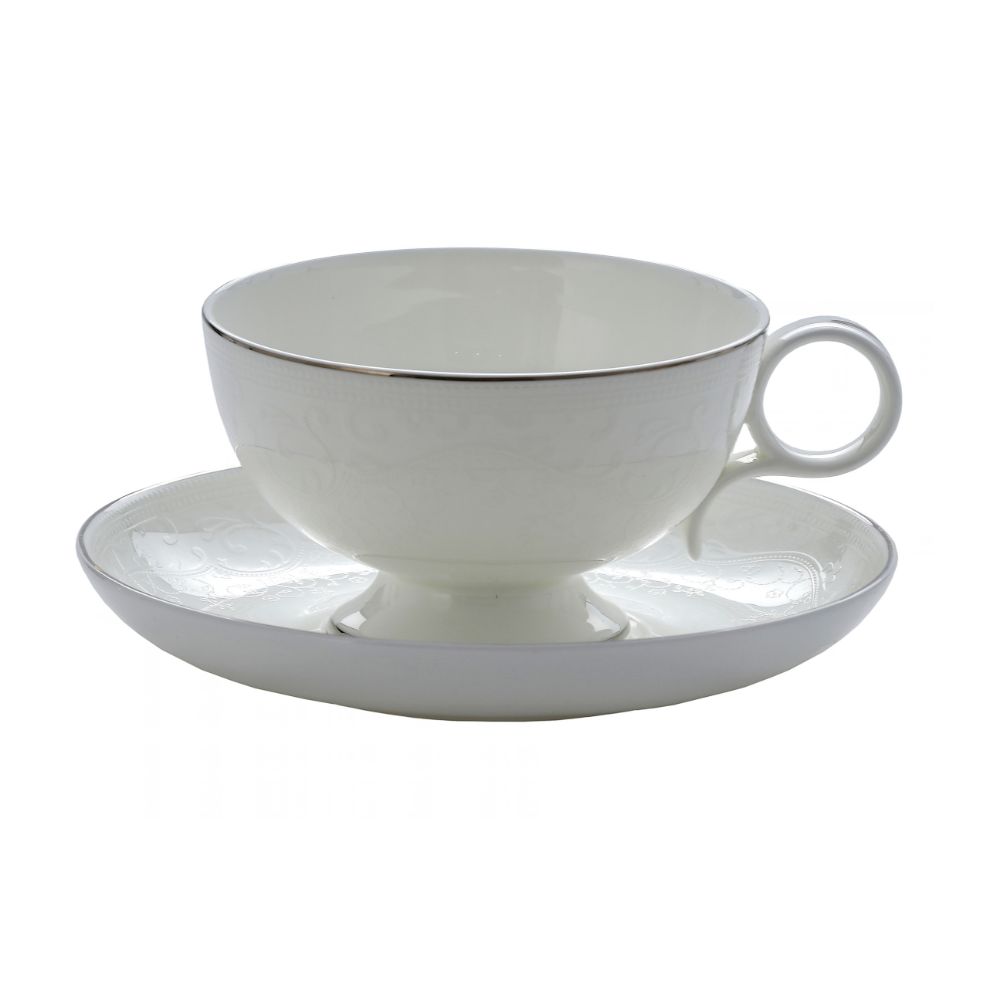 Komplet 2 filiżanek ze spodkami 275 ml na prezent - Marco Polo - obrazek 3
