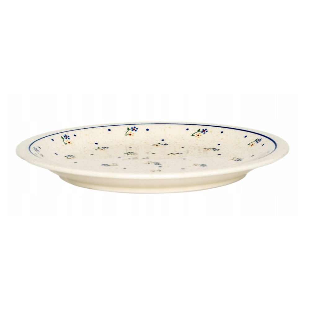 Talerz obiadowy płytki 24 cm dek. 111 - Bolesławiec - obrazek 2