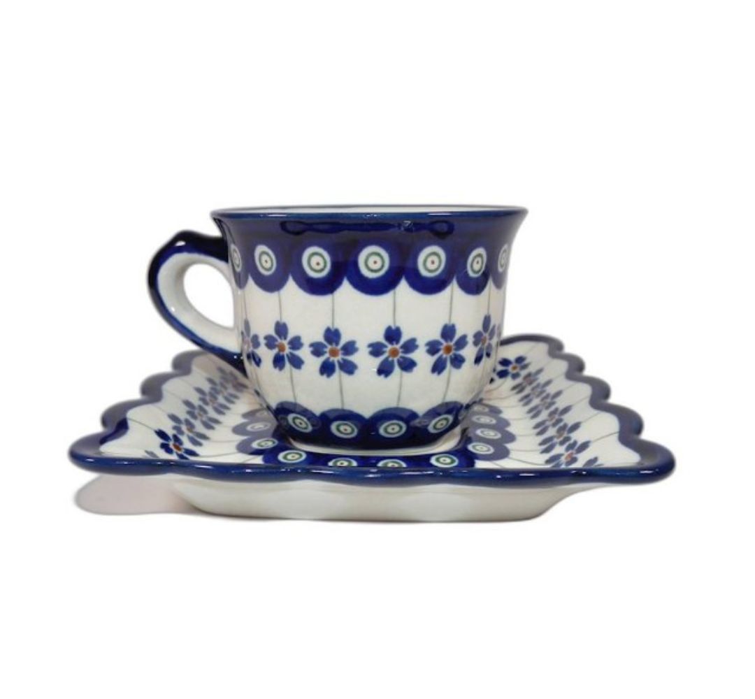 Filiżanka ze spodkiem 150ml/13 cm - Bolesławiec