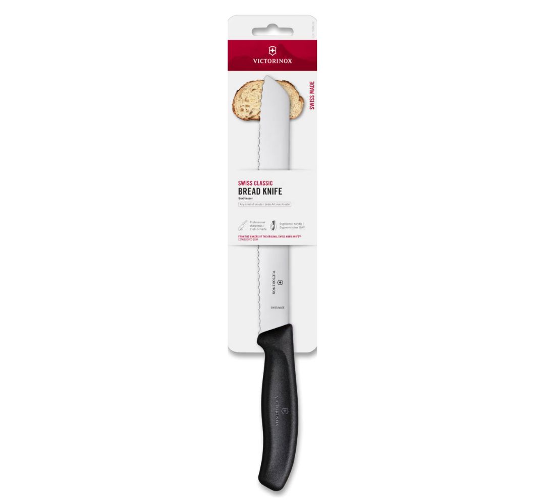 Nóż do pieczywa czarny 21 cm Victorinox - Swiss Classic - obrazek 2