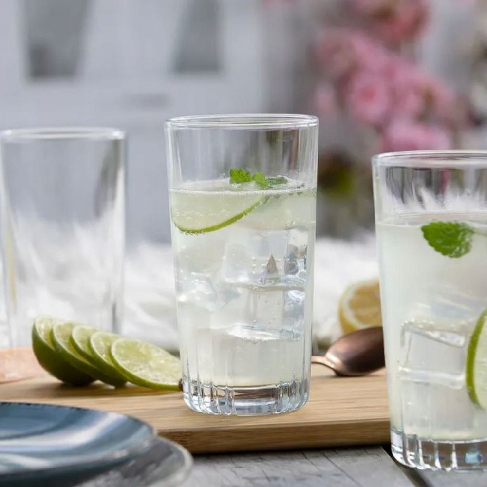 Komplet 4 szklanek long do napojów 385 ml Trend Glass - Gina - obrazek 3