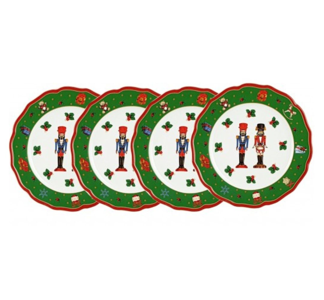 Talerz deserowy 22 cm (1 szt.) Bogucice - Cicha Noc Zielony - obrazek 2
