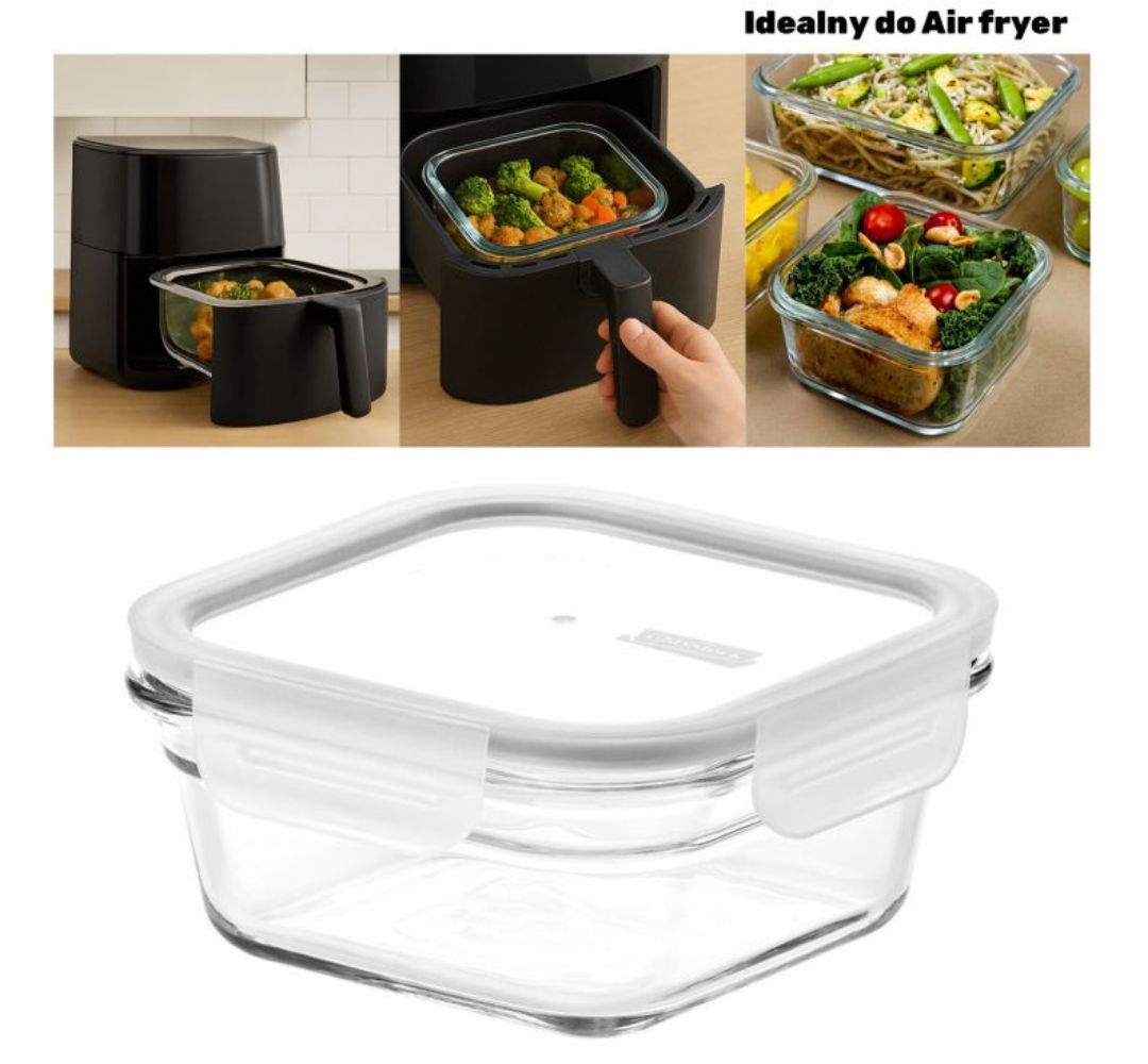 Pojemnik kwadratowy szklany 400ml Simax - Glasslock - obrazek 2
