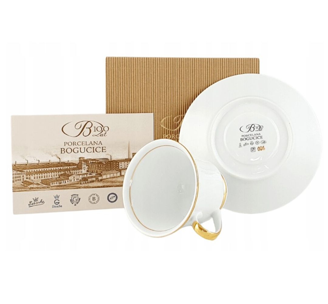 Filiżanka ze spodkiem 200 ml Bogucice - Oxford Gold - obrazek 4