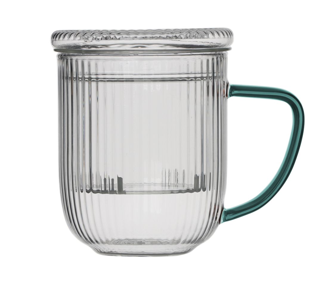 Szklanka żaroodporna z zaparzaczem i pokrywką 400 ml MPL - Justine