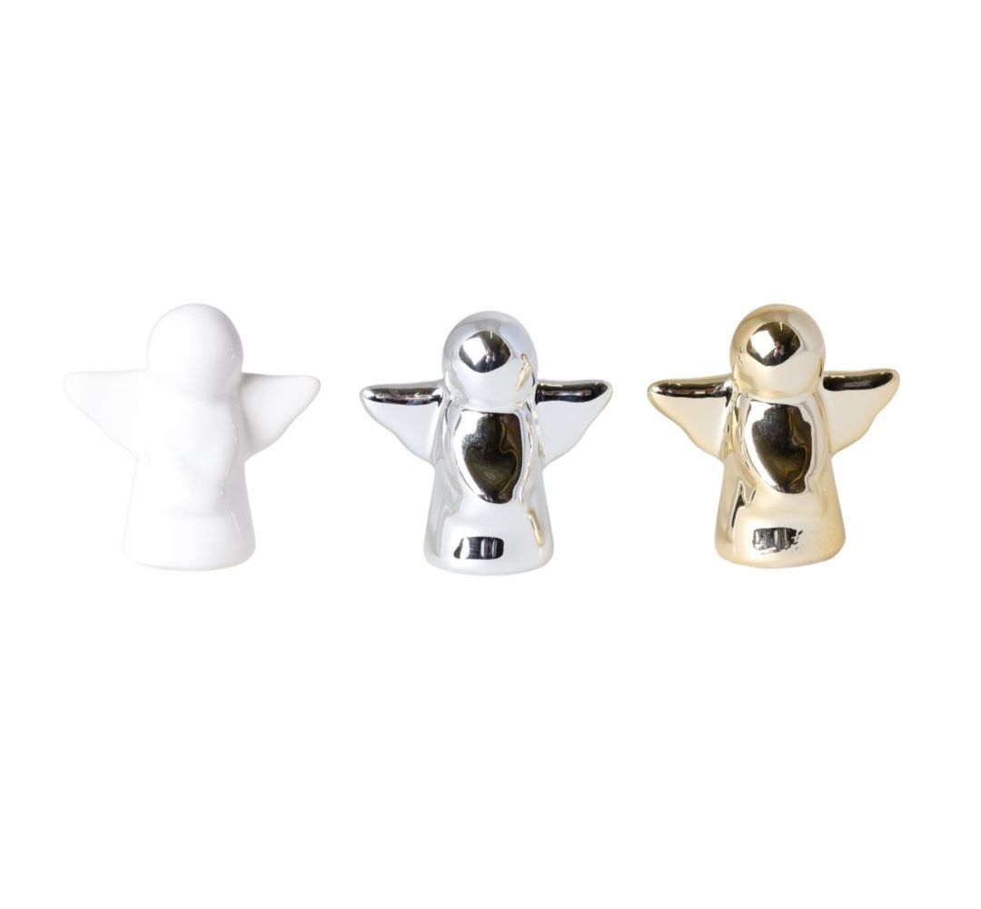 Anioł ceramiczny zawieszka mini 5x2x5 cm - Ewax
