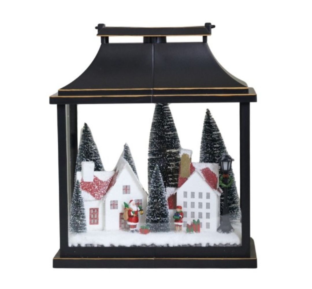 Scenka świąteczna czarna led 30x16x36 cm - Ewax - obrazek 2