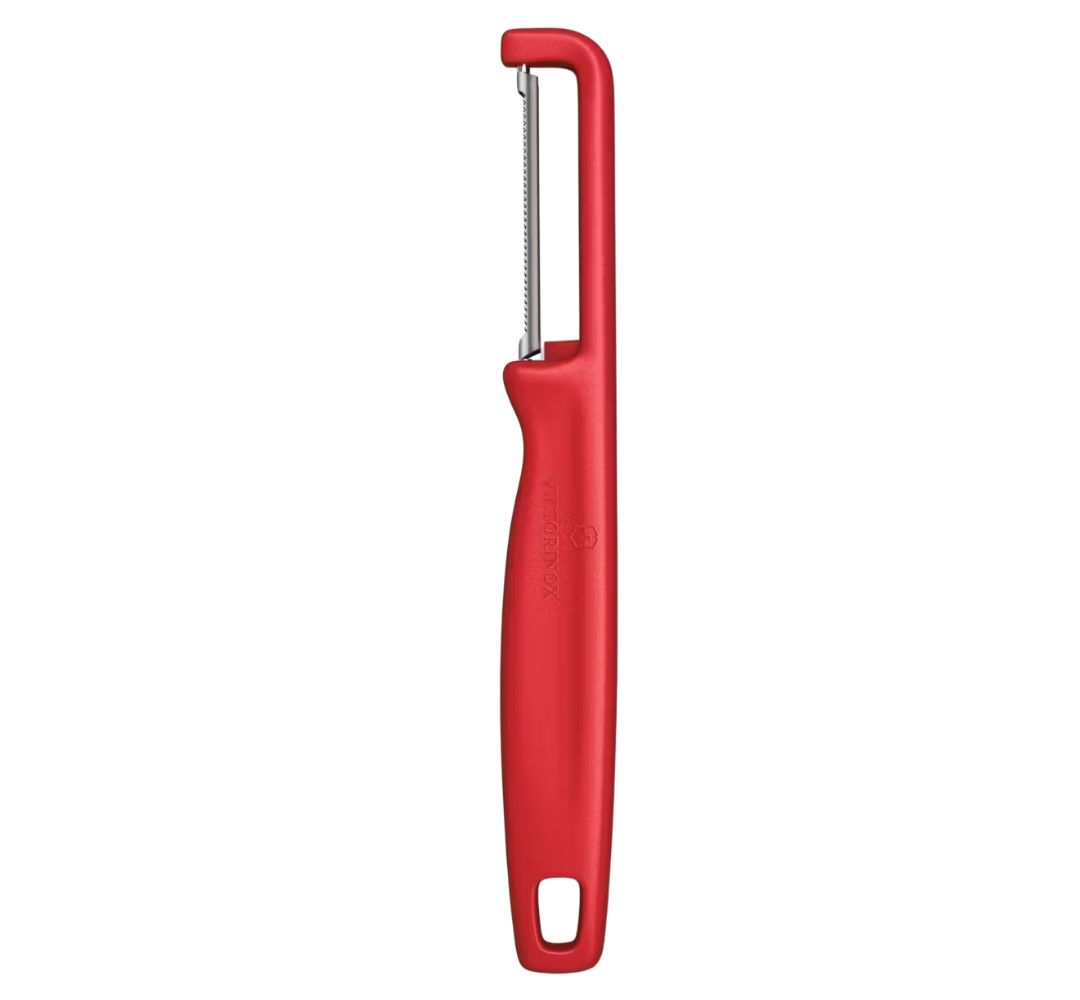 Obieraczka czerwona pionowa ząbkowana - Victorinox