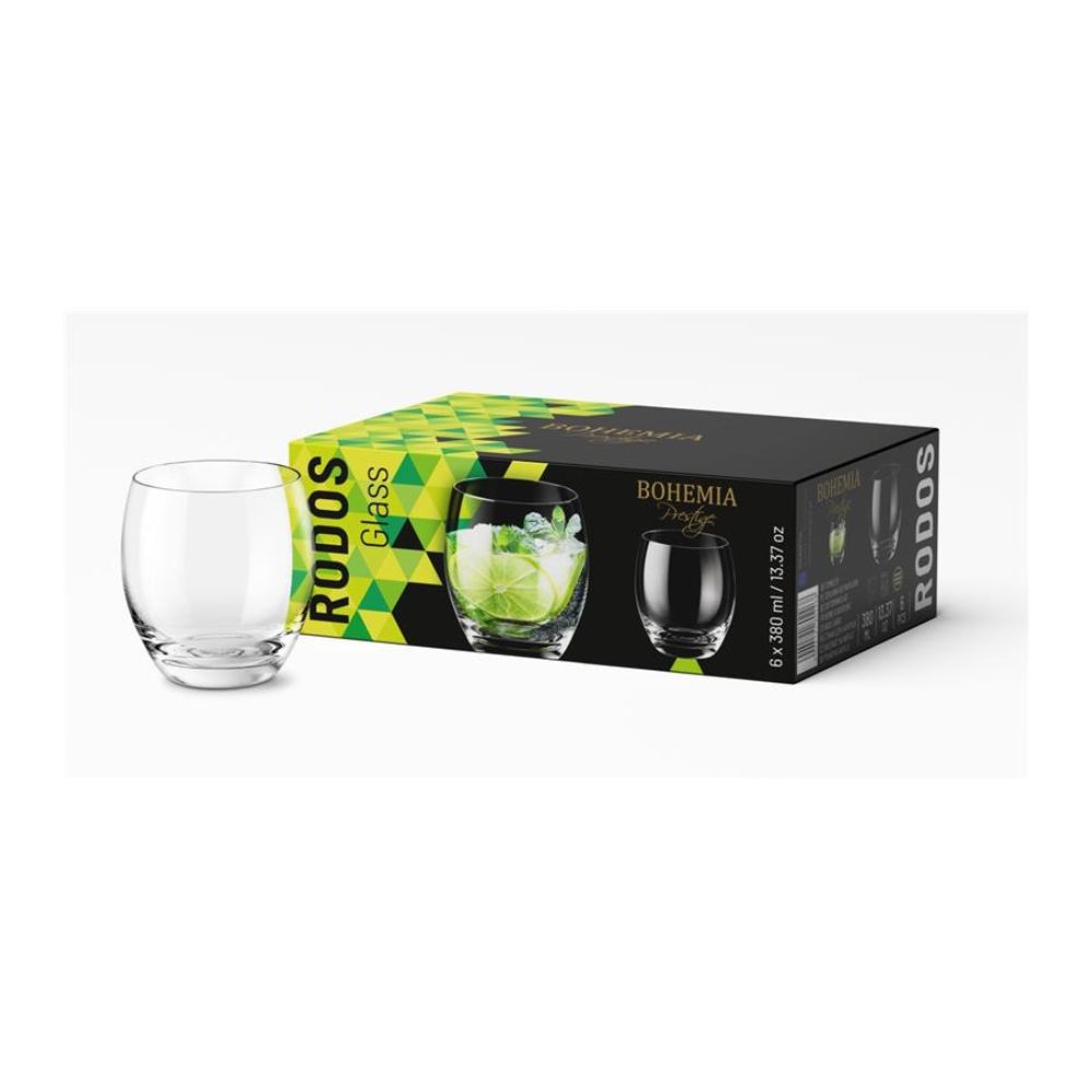 Komplet 6 szklanek do whisky 380 ml Bohemia - Rodos - obrazek 2