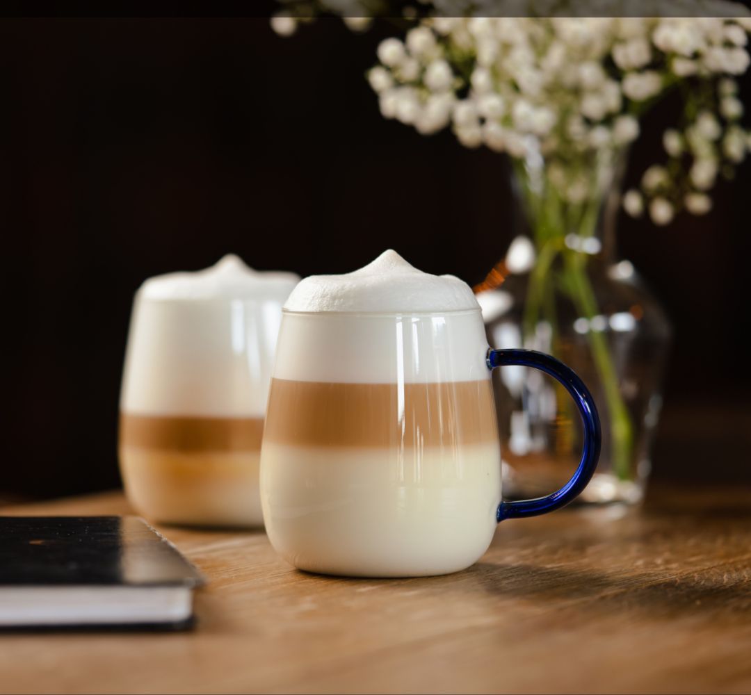 Komplet 2 szklanek żaroodpornych niebieskie ucho 400 ml Vialli Design - Bolla