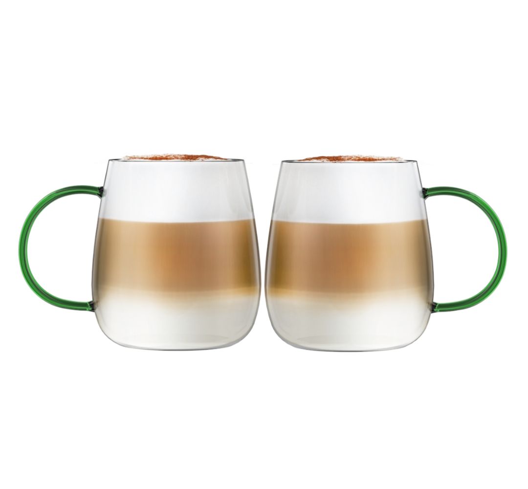 Komplet 2 szklanek żaroodpornych zielone ucho 400ml Vialli Design – Bolla - obrazek 2