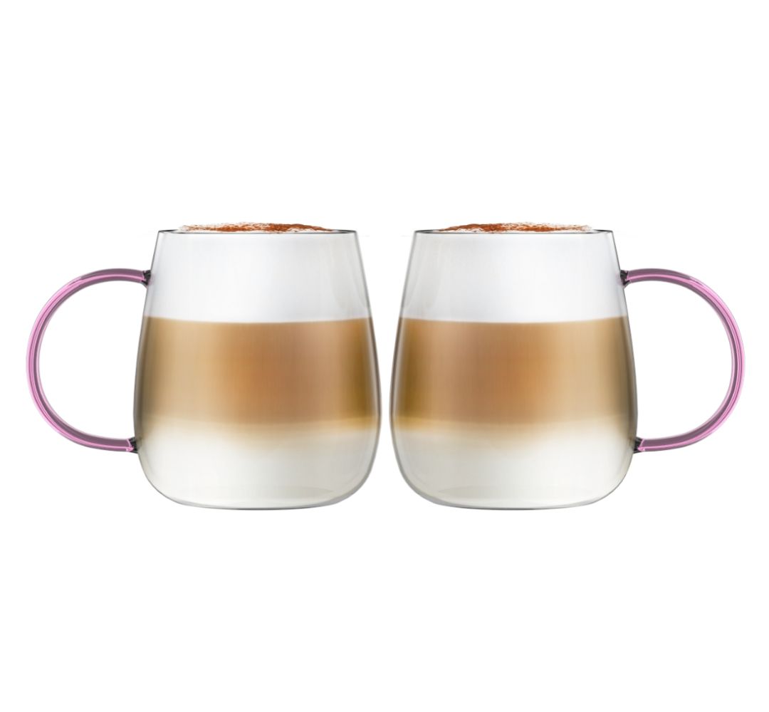Komplet 2 szklanek żaroodpornych różowe ucho 400ml Vialli Design – Bolla - obrazek 4