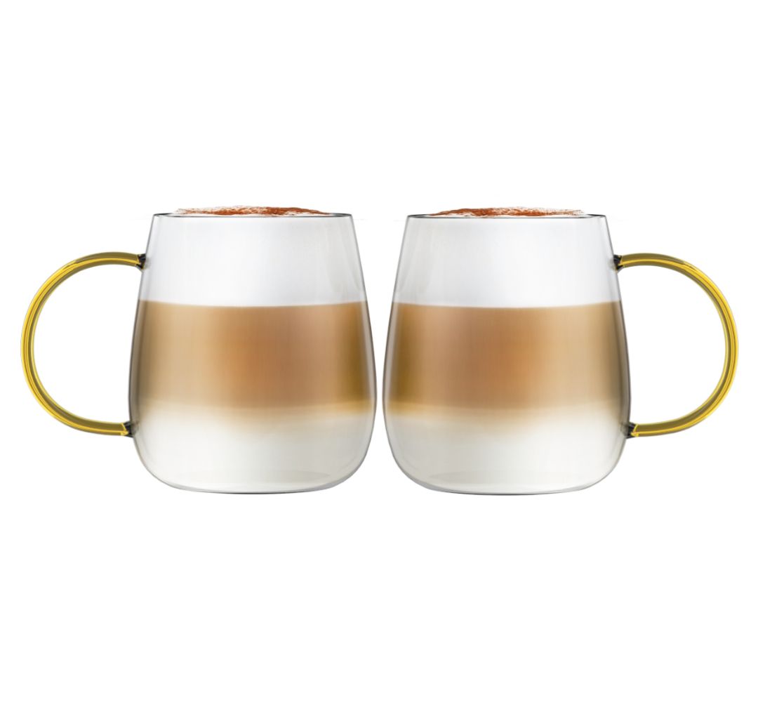 Komplet 2 szklanek żaroodpornych żółte ucho 400ml Vialli Design – Bolla - obrazek 3