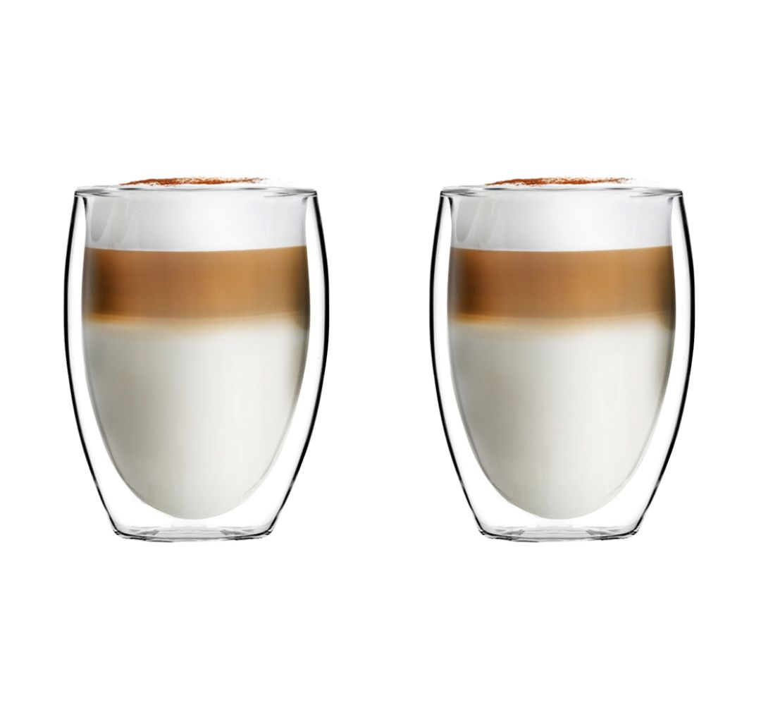 Komplet 2 szklanek żaroodpornych z podwójną ścianką 360 ml Vialli Design - Noa - obrazek 3