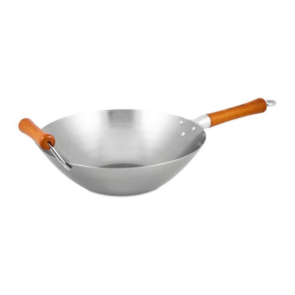 Wok ze stali węglowej na indukcję 36 cm Ken Hom - Excellence