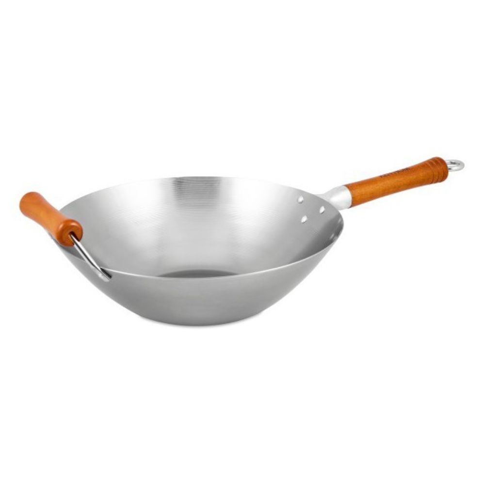 Wok ze stali węglowej na indukcję 32 cm Ken Hom - Excellence
