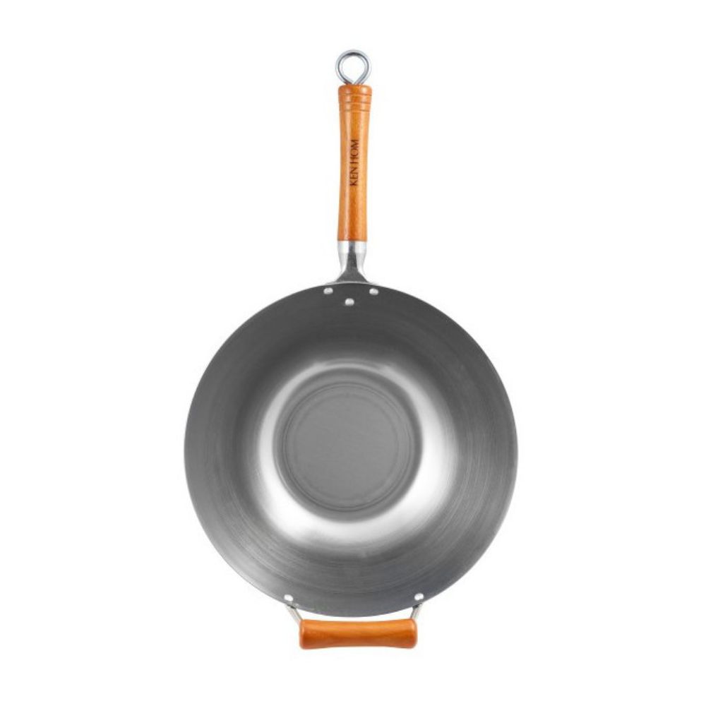 Wok ze stali węglowej na indukcję 32 cm Ken Hom - Excellence - obrazek 2