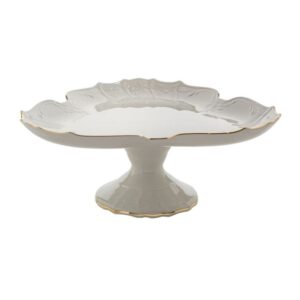 Patera trójkątna na nodze 35 cm Bohemia - Bernadotte Ivory Gold