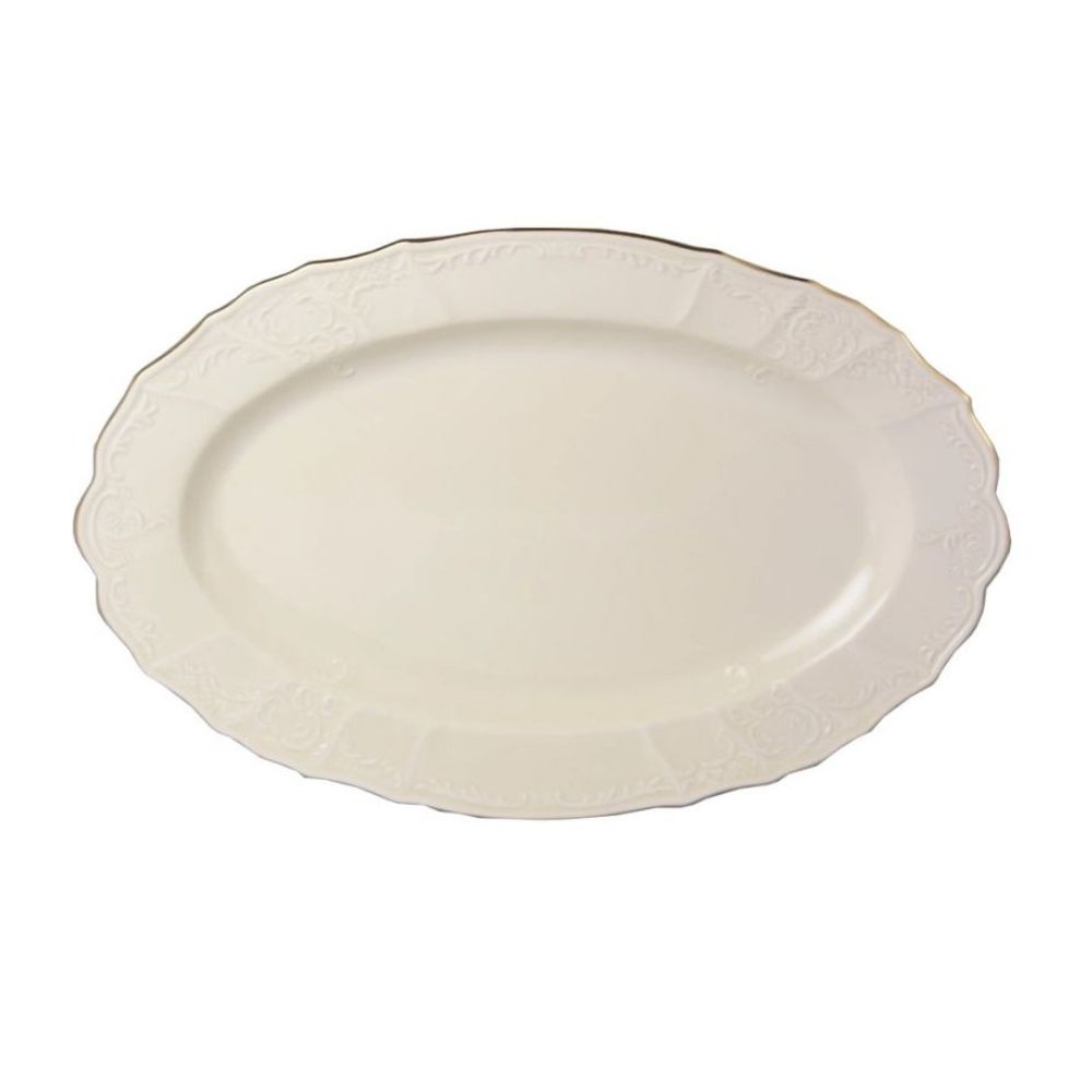 Półmisek owalny 26 cm Bohemia - Bernadotte Ivory Gold