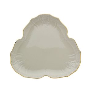 Patera trójkątna 35 cm Bohemia - Bernadotte Ivory Gold