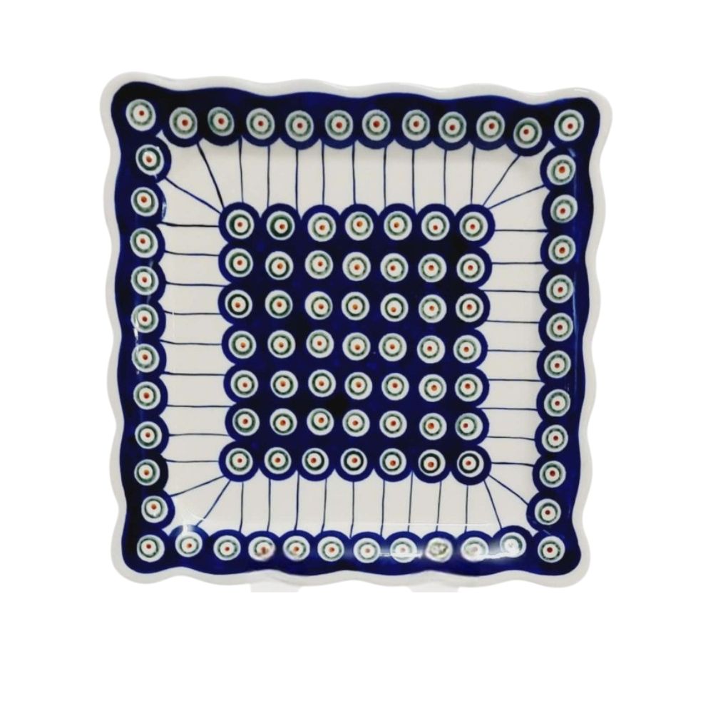 Talerz herbatnik duży 23,8 cm dek.8 - Bolesławiec