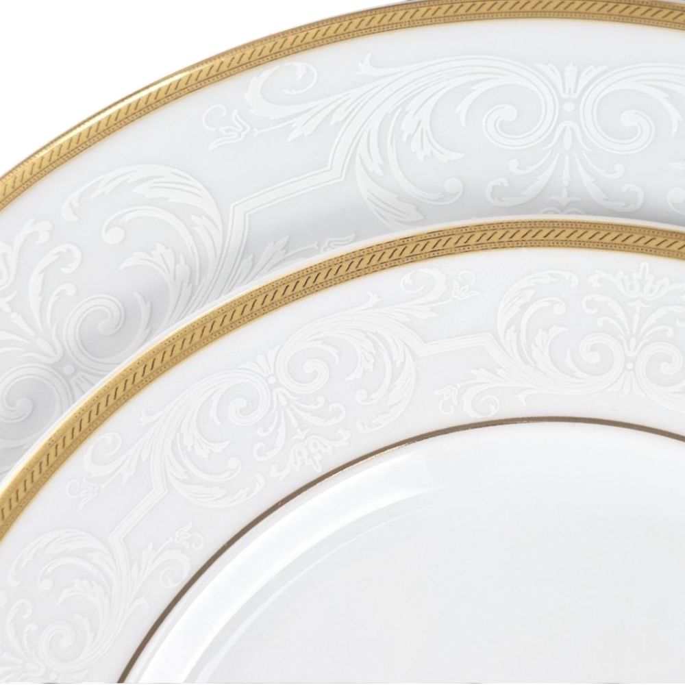 Serwis obiadowo herbaciany na 12 osób 81 el. Bogucice – Hanna Gold 1249 - obrazek 3