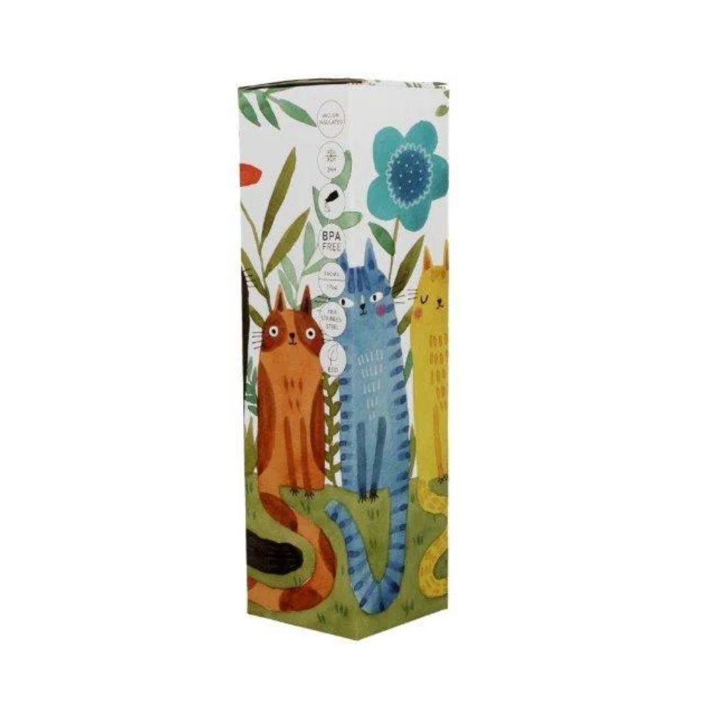 Butelka termiczna 500 ml Duo - Koty ogrodowe - obrazek 2