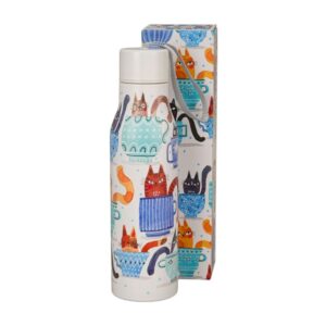 Butelka termiczna 500 ml Duo - Koty w filiżankach