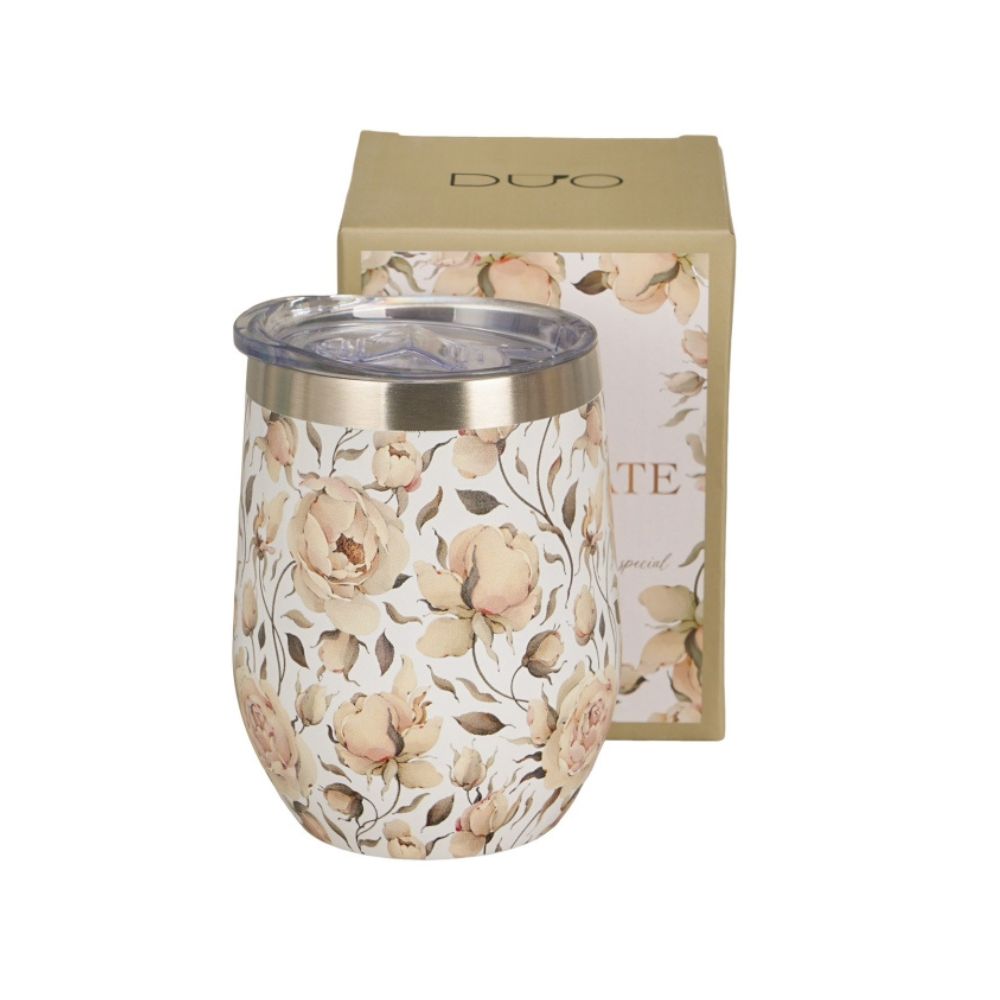 Kubek termiczny 330 ml Duo - English Roses White