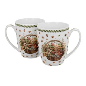 Komplet 2 kubków 350 ml Duo - Kwiaty polne