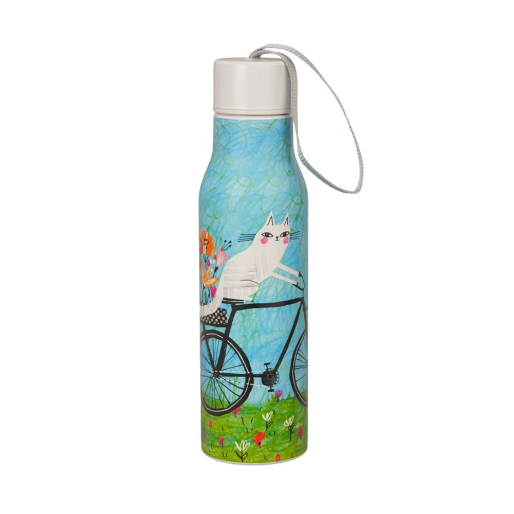 Butelka termiczna 500 ml Duo - Koty na rowerze - obrazek 2
