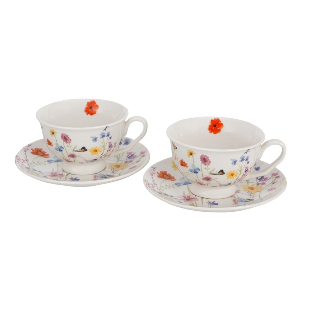 Komplet 2 filiżanek ze spodkami 250 ml Duo - Amelia - obrazek 3