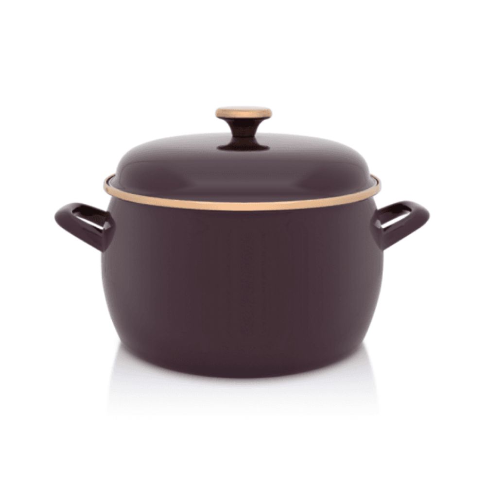 Garnek emaliowany z pokrywką 7,5 l Metalac - Bordeaux