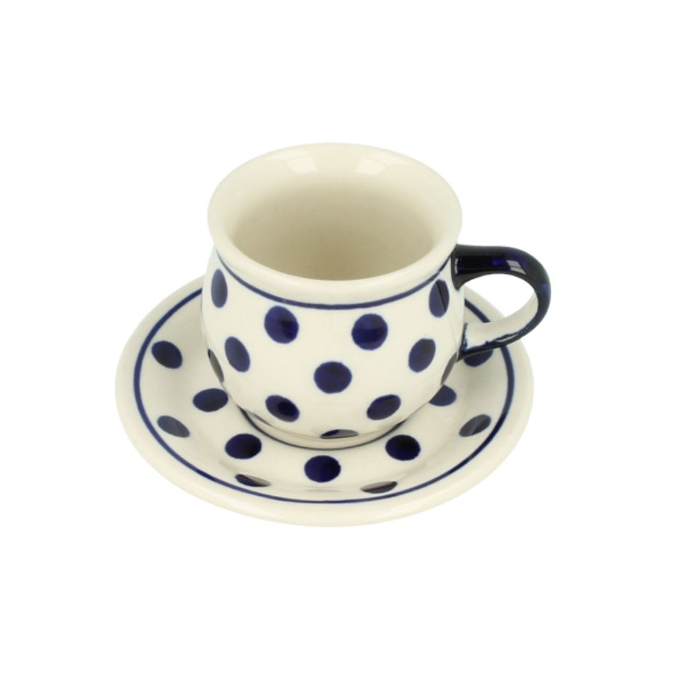 Filiżanka ze spodkiem espresso 70 ml dek. 37 - Bolesławiec - obrazek 2