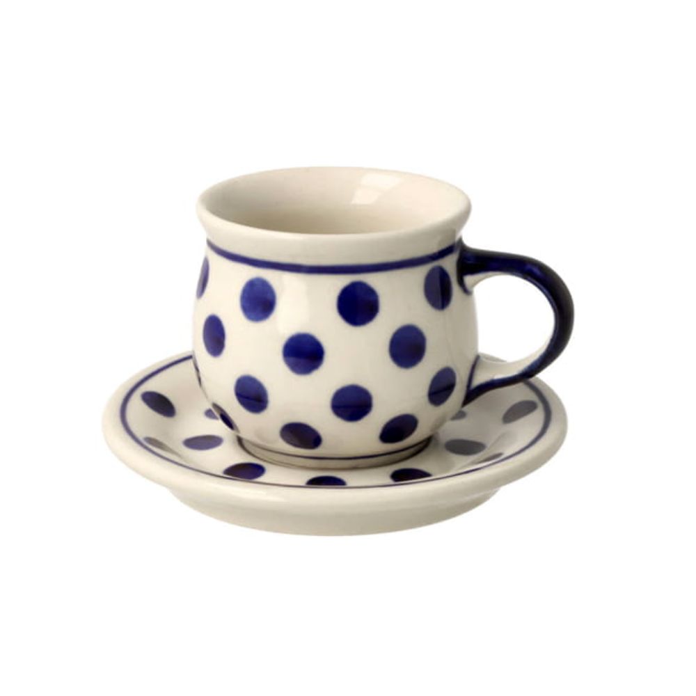 Filiżanka ze spodkiem espresso 70 ml dek. 37 - Bolesławiec
